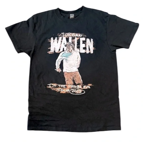 Morgan Wallen 2025 I’m the Problem Concert Tour Graphic Tee Women’s T-shirt Sz L - Picture 1 of 6